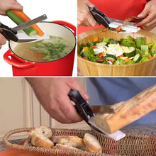 Load image into Gallery viewer, Clever Cutter 2-in-1 Stainless Steel Kitchen Scissors Cutte &amp;Knife Potato Cheese Vegetable Cut